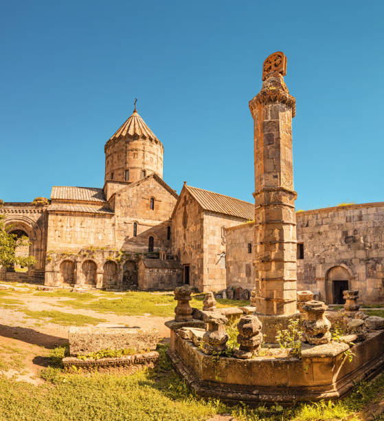 Holy trinity pillar in the Tatev Monastery (Armenia), it is an ancient seismograph warning of an impending earthquakes and disasters