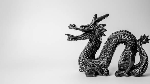 istock black and white chinese dragon figure 1354850024