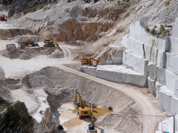 istock View of the Carrara Marble Quarries with Excavation Vehicles ready for Work 1354852951