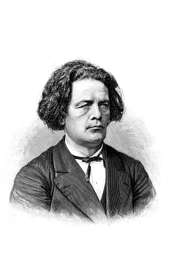 Illustration of a Anton Rubinstein, Russian composer, pianist and conductor