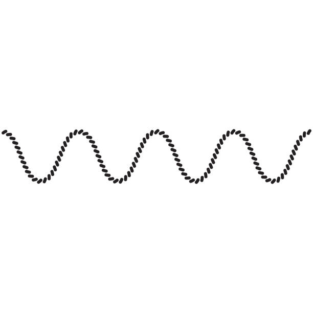 istock Yarn or rope wave as border of frame in marine illustration 1354857704