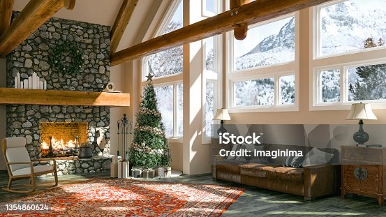 istock New Year Celebration At Chalet 1354860624