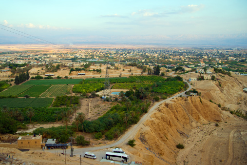 Jericho - view from Mount of Temptation orthodoxal monastery.