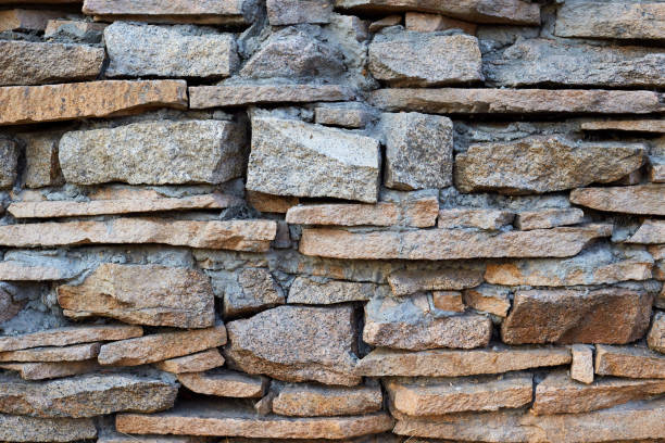 istock Natural stone masonry wall or fence concept background texture 1354868861
