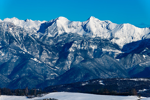 Winter on the plateaus of Primorska, Triglav, Julian Alps, Slovenia, Europe