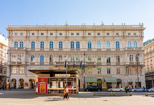 Vienna, Austria - October 2021: Palais (palace) Todesco in Vienna