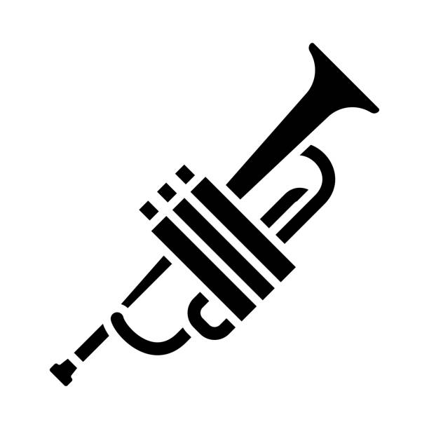 ikon tanduk - trompet ilustrasi stok