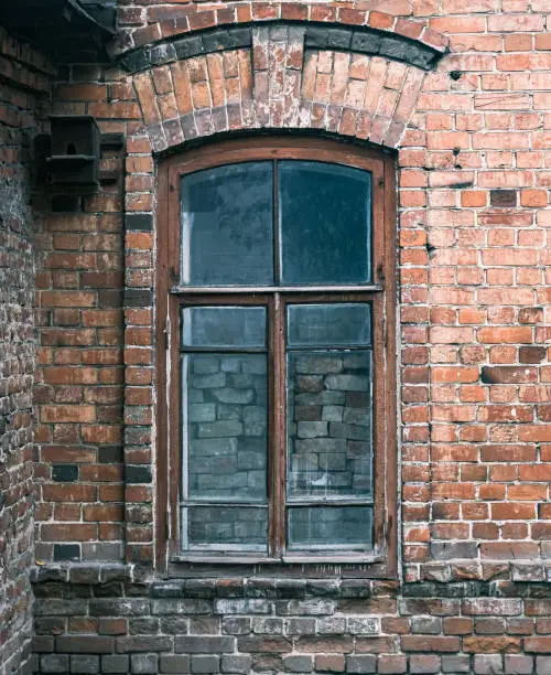 Od bricked up window in old brick house