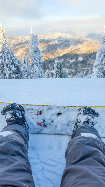 istock snowboarder person point view 1354891686
