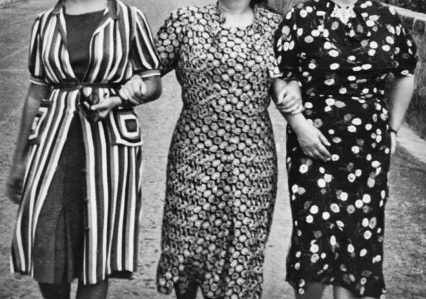 istock Three Women on the road in 1930. 1354893418
