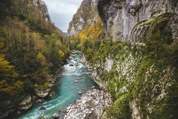 istock view of the mountain river with blue clear water 1354895572