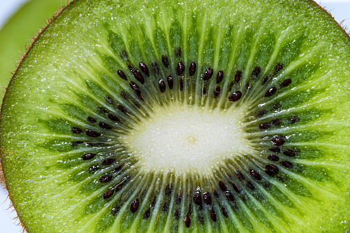 kiwi macro texture,slice of kiwi fruit on a full frame