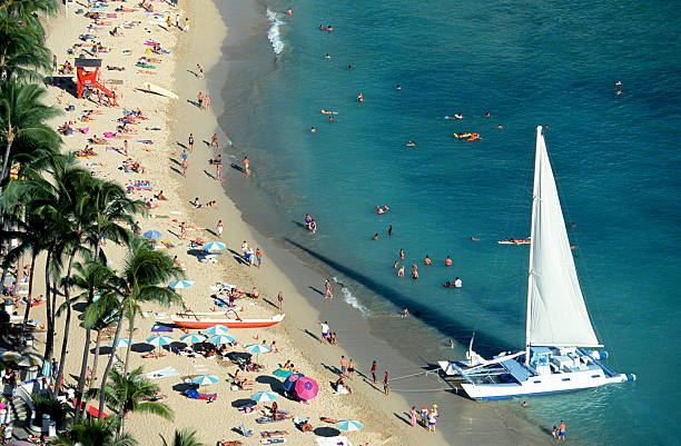 USA Hawaii O'ahu, Waikiki Beach.