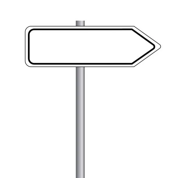 Vector illustration of Directions Sign Show direction