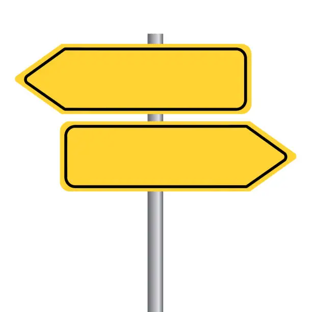Vector illustration of Signpost - Show direction without text. Vector Eps10.