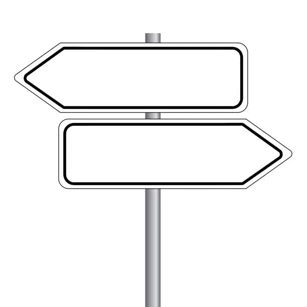 Vector illustration of Signpost - road sign without text. Vector Eps10.