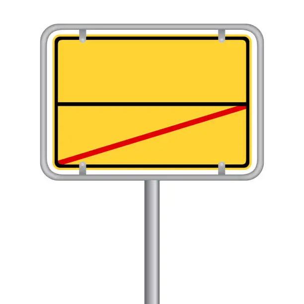 Vector illustration of Town sign - Exit sign without text. Vector Eps10.