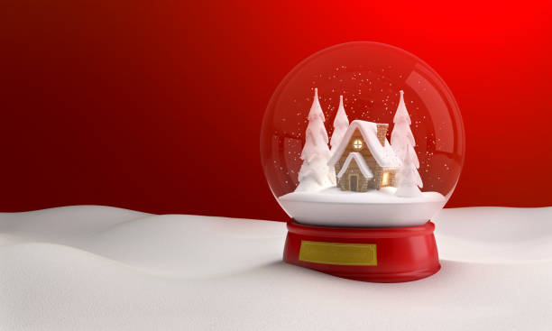 istock Snow globe symbol of Christmas 3D render 1354905151