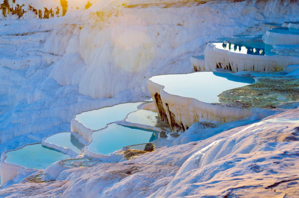 pamukkale trawertyn baseny, cud natury - hierapolis zdjęcia i obrazy z banku zdjęć