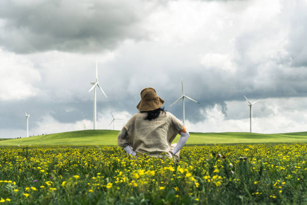 Female Sitting on the Prairie