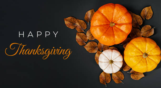 istock 3D Rendered Pumpkins with Thanksgiving Greetings Backdrop Banner and Wallpaper Design 1354912856