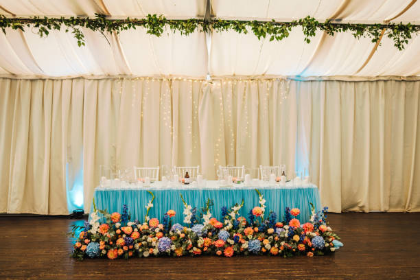 istock Fresh floral wedding decoration. 1354912933