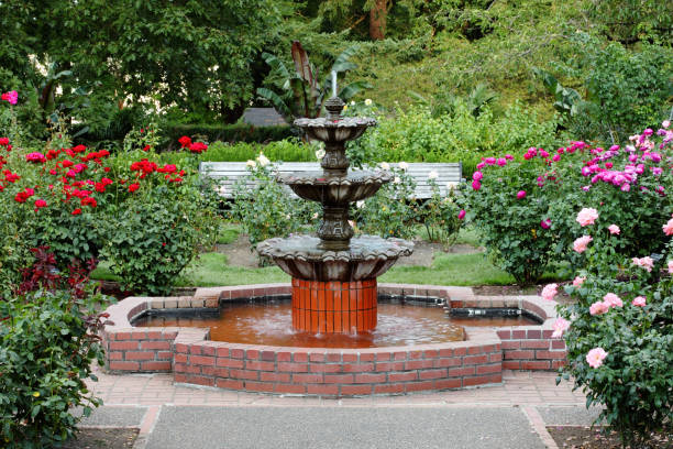 istock Rose garden fountain 1354914172