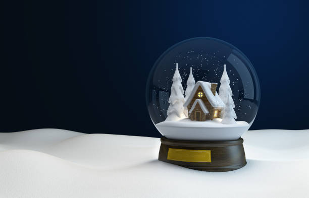 istock Snow globe symbol of Christmas 3D render 1354920791