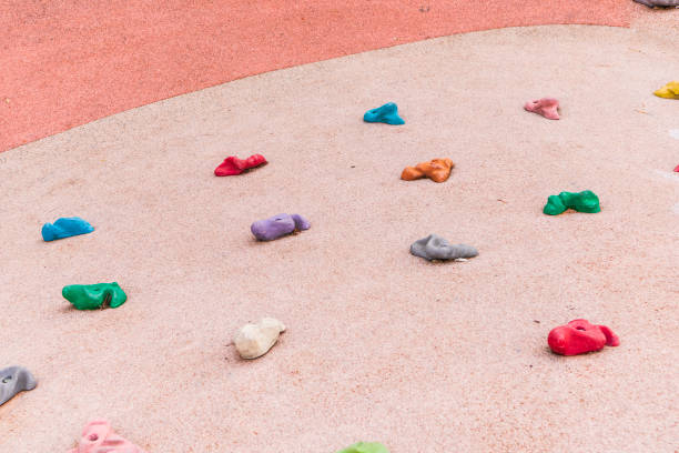 istock children's climbing wall rock simulator trainer colored hooks 1354922216
