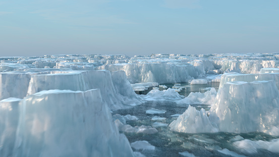 Melting Glaciers of North Pole
