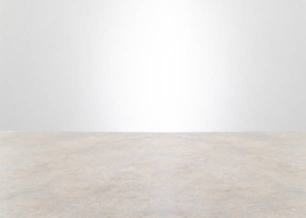 Empty white marble table top and blur wall. Wall Texture Background. Building banner mock up abstract background - can used for display or montage your products.