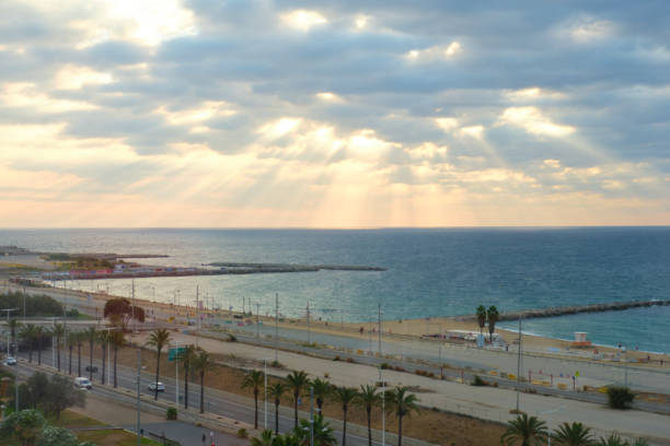 istock Sunrise over playa de levante in Barcelona. 1354924996