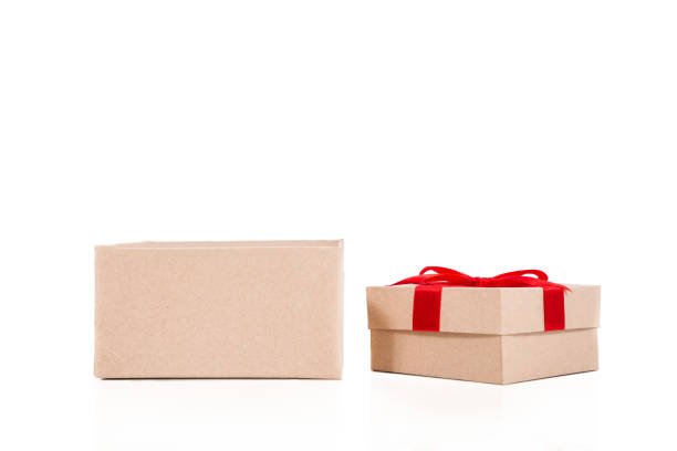istock Gift box wrapped with red ribbon 1354926514