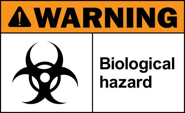 Vector illustration of Biological hazard warning sign.