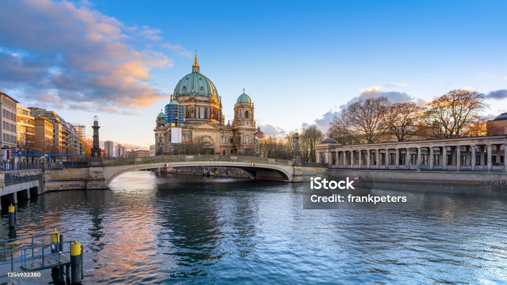 Berlin the famous berlin cathedral while sunset Berlin Stock Photo