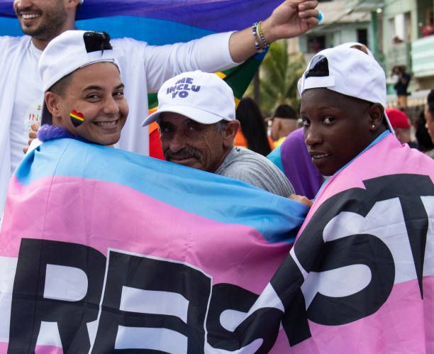 LGBT Gay rights celebrate in Havana, Cuba stock photo