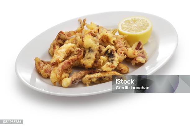Cantabrian Fried Squid Rabas De Calamar Stock Photo - Download Image Now - Calamari, Appetizer, Cantabria