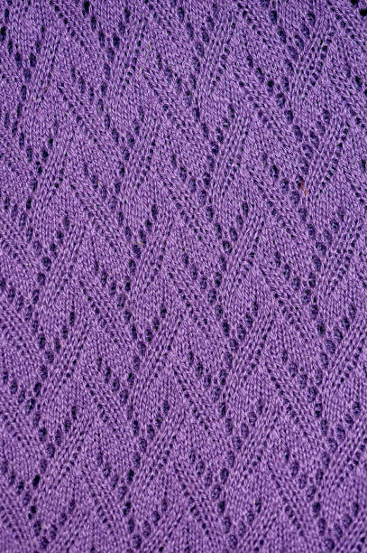 istock Purple knitting wool texture. Close up wool background. Vertical photo 1354935077