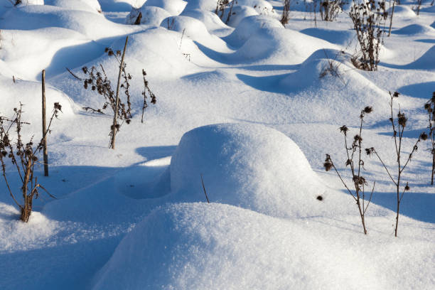 istock snowdrifts after snowfall in winter 1354935384