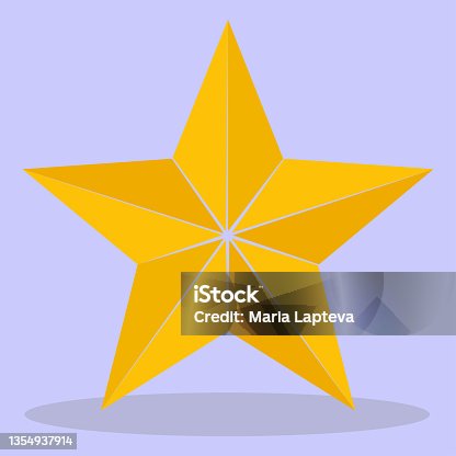 istock The vector star icon is made in a flat style. 1354937914