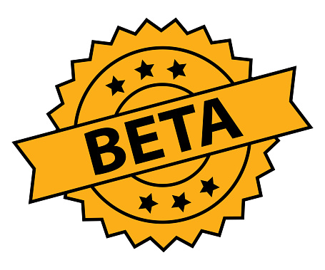 Beta - Stamp, Imprint, Seal Template. Grunge Effect. Vector Stock Illustration