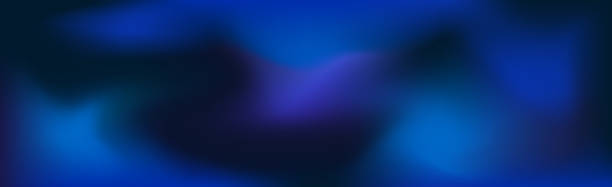 abstrakter panoramahintergrund dunkelblauer farbverlauf - vector - blue backgrounds stock-grafiken, -clipart, -cartoons und -symbole