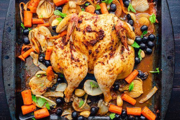 istock Moroccan Spiced Chicken with Roasted Vegetables 1354944458