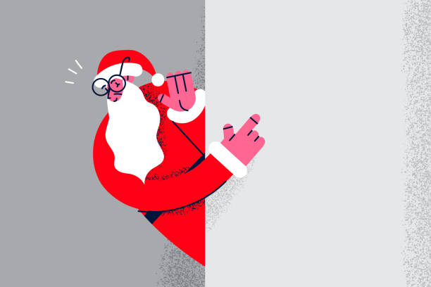 istock Smiling Santa Claus greeting people with New Year 1354949242