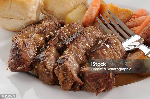 Beef Pot Roast Stock Photo - Download Image Now - Pot Roast, Carrot, Plate