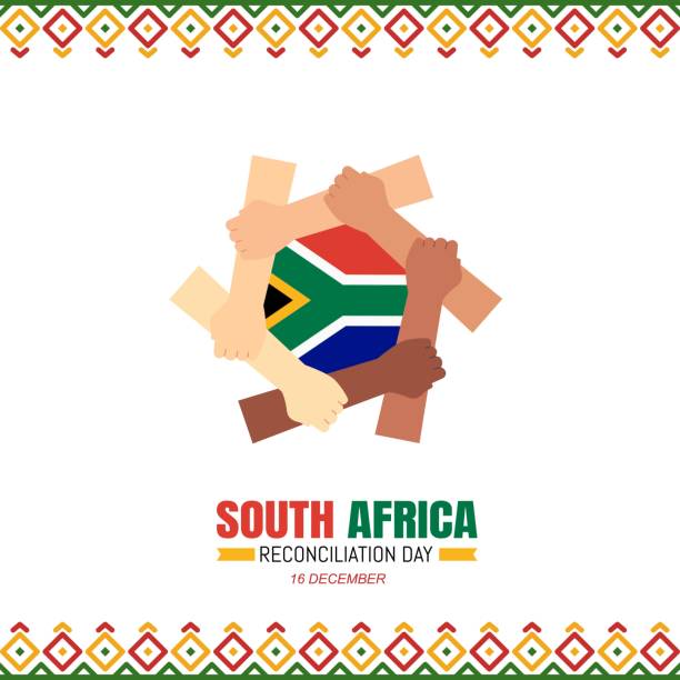 illustrazioni stock, clip art, cartoni animati e icone di tendenza di giornata della riconciliazione del sudafrica illustrazione vettoriale - south africa africa south african culture african culture