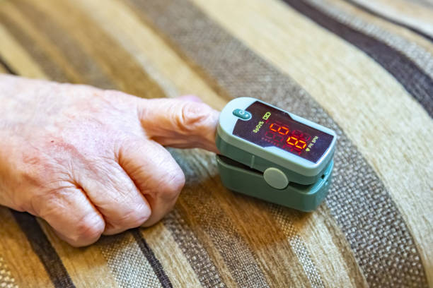 istock Pulse oximeter. Medical device for measuring oxygen content in blood 1354964883