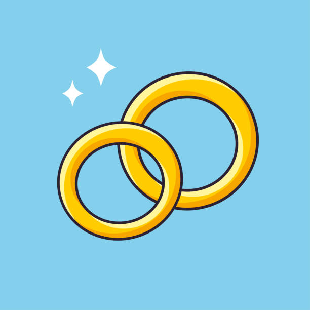 2 Rings Cartoon 70+ Giant Wedding Rings Stock Illustrations, Royalty-Free Vector ...