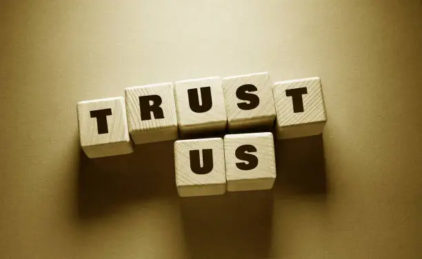 Photo of Trust Word with Wooden Cubes