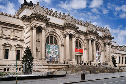 Toulon, France - March 24 2019: Main entrance of the Palais de justice de Toulon (Toulon courthouse).